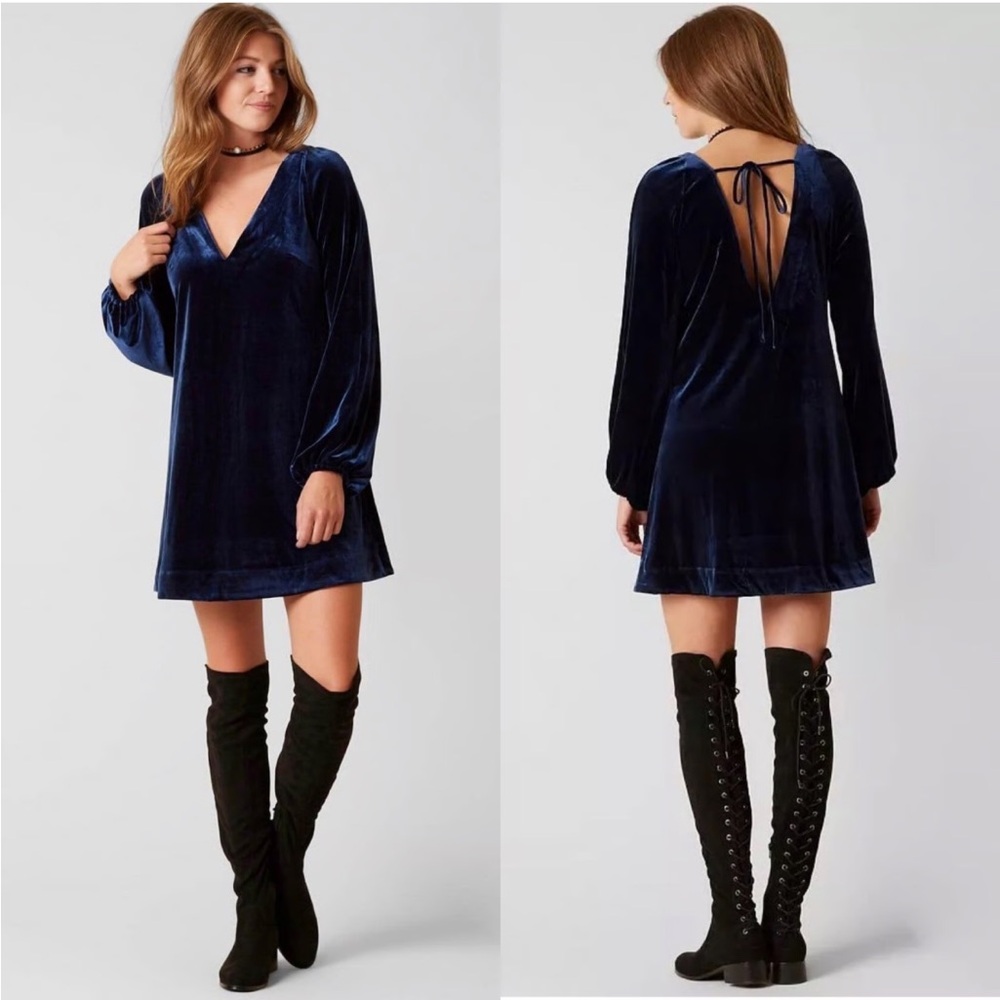 Blue Velvet Free‎ People mini dress